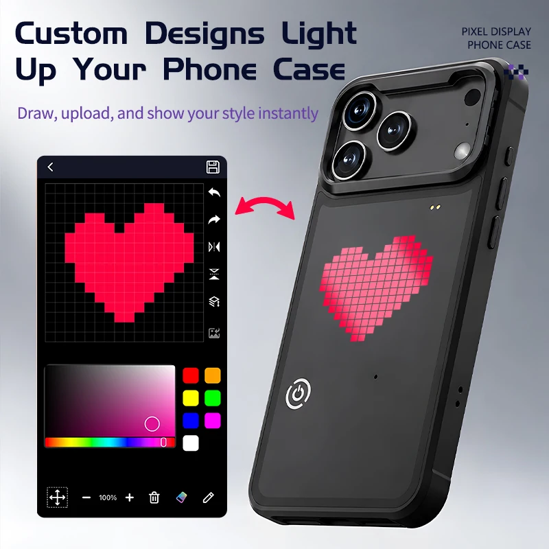 Phone Accessories Diy - Carcasa con Pantalla de Imagen Personalizable