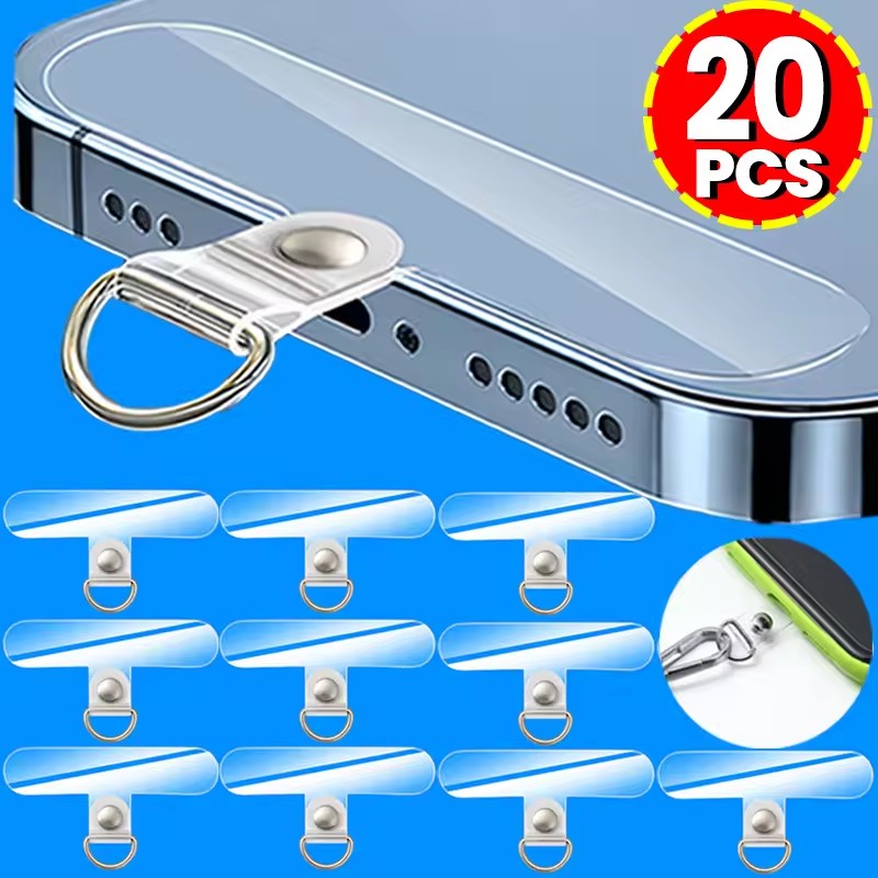 Lanyard Phone Strap - 20/1 Uds. De lengüetas transparentes para
