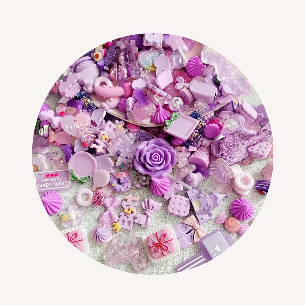 Phone Accessories Diy - Accesorios de resina plana convexa redonda