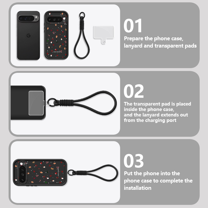 Funda de teléfono con patrón d - Lanyard Phone Strap reseña y precio