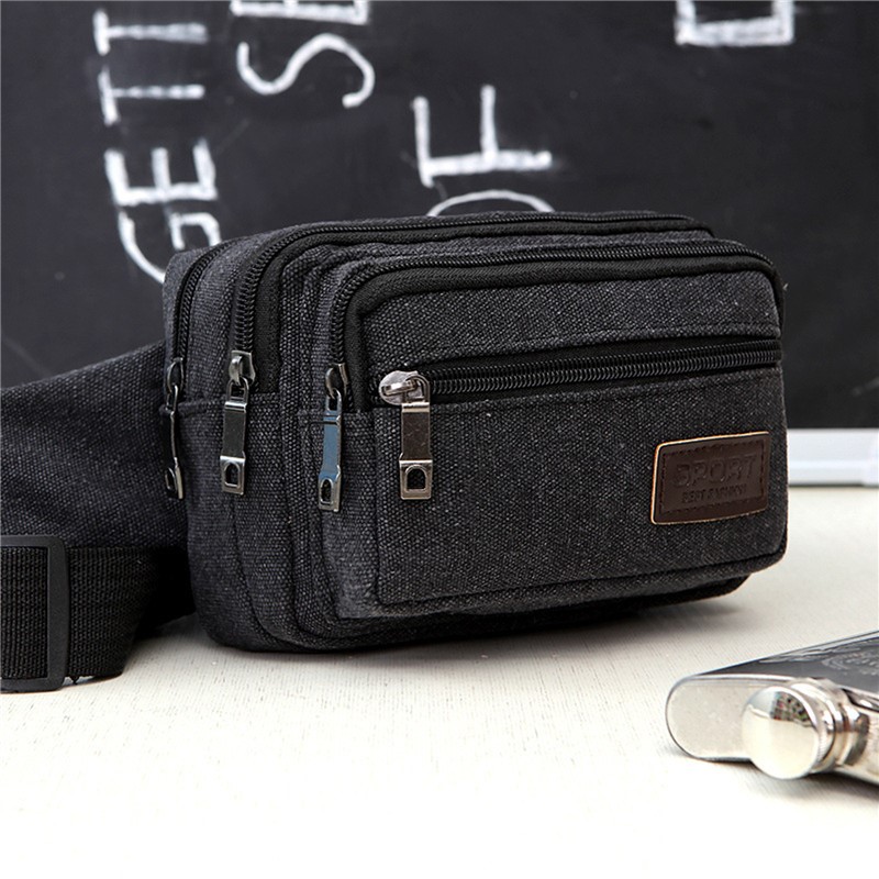 Riñonera de lona para deportes - Phone Accessories Men reseña y precio