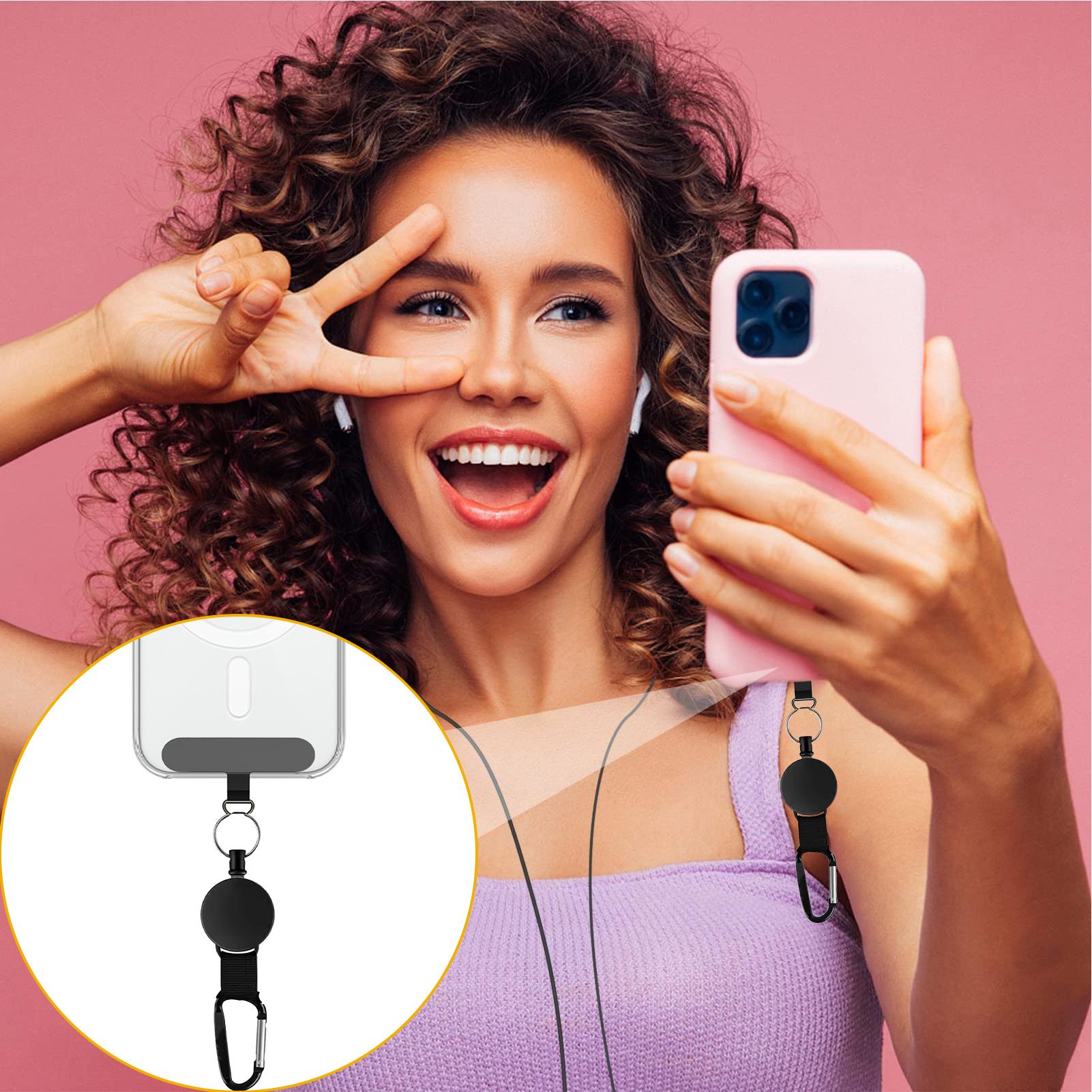 Clip retráctil antirrobo para  - Lanyard Phone Strap reseña y precio