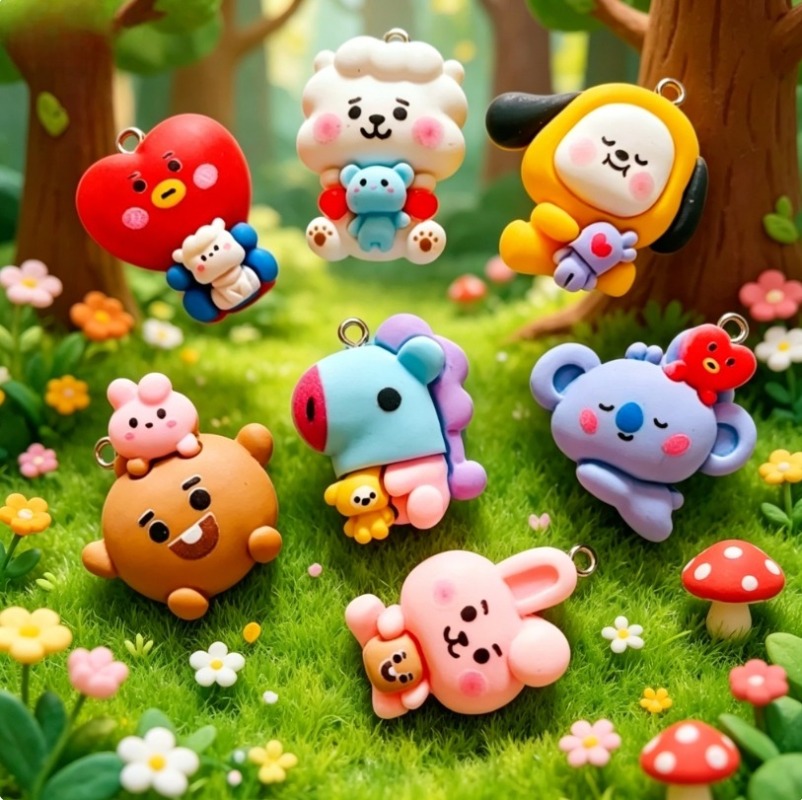 7 piezas de dijes de resina BT - Phone Accessories Diy reseña y precio