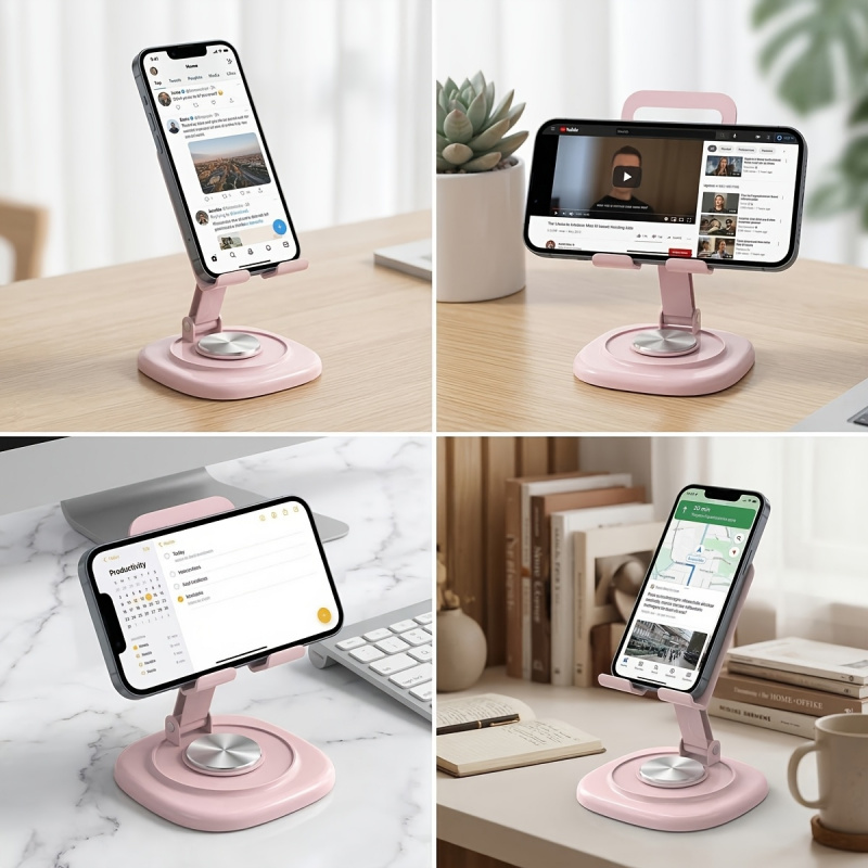 Soporte Giratorio Metálico par - Desk Phone Stand reseña y precio
