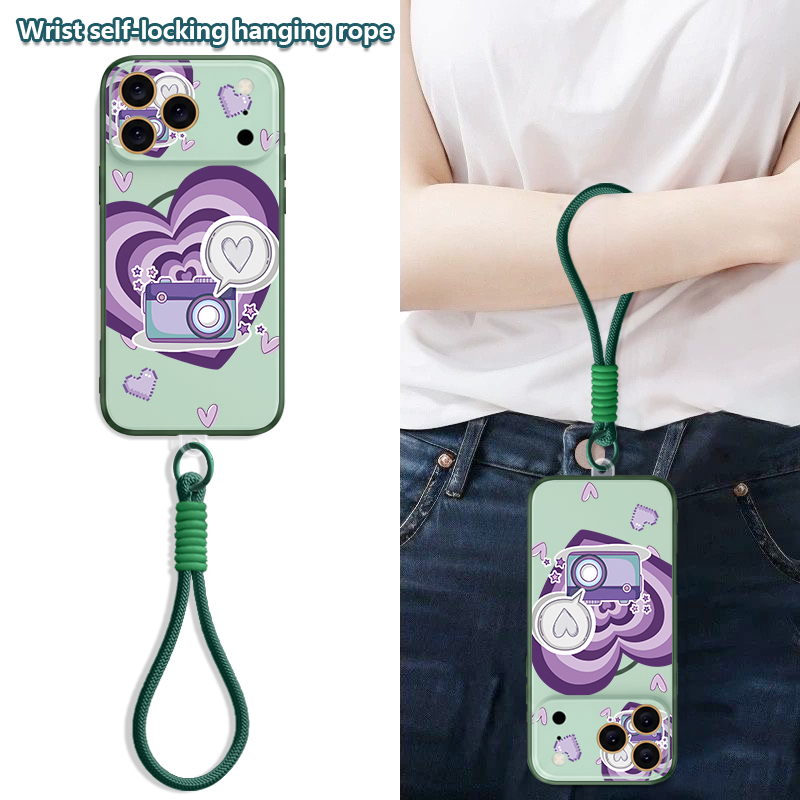 Funda Magnética con Patrón de  - Lanyard Phone Strap reseña y precio
